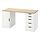 ALEX/LAGKAPTEN - meja, diwarnai putih/efek kayu oak putih, 140x60 cm | IKEA Indonesia - PE909421_S1