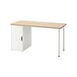 ALEX/LAGKAPTEN - Meja, diwarnai putih/efek kayu oak putih, 140x60 cm
