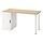 ALEX/MÅLSKYTT - desk, birch/white, 140x60 cm | IKEA Indonesia - PE909443_S1