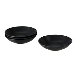 FÄRGKLAR - Deep plate, matt dark grey, 23 cm