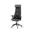 JÄRVFJÄLLET - Office chair with armrests, Glose black