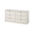FÅGELFJÄLLET - lemari 6 laci, putih pudar, 160x51x78 cm | IKEA Indonesia - E1009908_S2