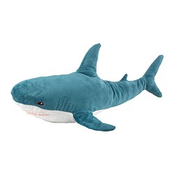 BLÅHAJ - Soft toy, shark, 100 cm