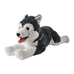LIVLIG - Soft toy, dog/siberian husky, 57 cm
