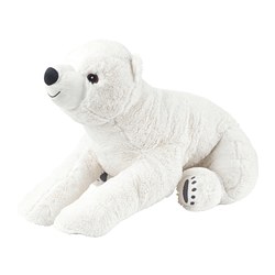 SNUTTIG - Soft toy, polar bear/white