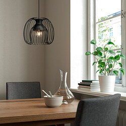 HEMMA/KALLFRONT - Lampu gantung, hitam, 32 cm