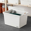 SOCKERBIT - Box with lid, white, 38x51x30 cm