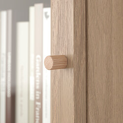 OXBERG - Pintu kaca, efek kayu oak, 40x35 cm