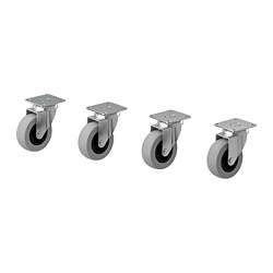 RILL - Castor, grey, 50 mm