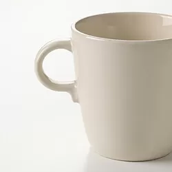 FÄRGKLAR - Mug, glossy beige, 37 cl