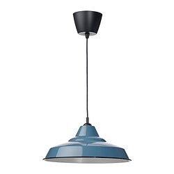 TRETTIOEN - Pendant lamp, blue, 38 cm