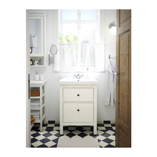 HEMNES meja wastafel 2 laci