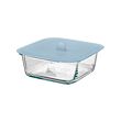 IKEA 365+ - Wadah makanan dengan penutup, segi empat kaca/silikon, 600 ml