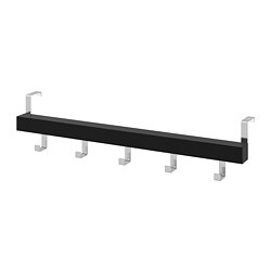 TJUSIG - Gantungan untuk pintu/dinding, hitam, 60 cm