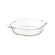 FÖLJSAM - Oven dish, clear glass, 24.5x24.5 cm
