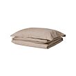 LUKTJASMIN - Duvet cover and pillowcase, grey-beige, 150x200/50x80 cm