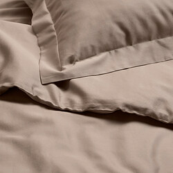 LUKTJASMIN - Sarung duvet dan sarung bantal, abu-abu krem, 150x200/50x80 cm