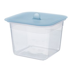 IKEA 365+ - Wadah makanan dengan penutup, segi empat plastik/silikon, 1.4 l