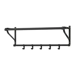 PORTIS - Hat rack, black, 90 cm