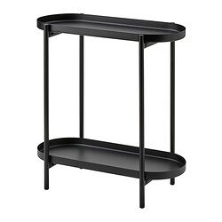 OLIVBLAD - Plant stand, in/outdoor black, 56 cm