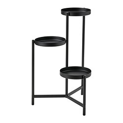 OLIVBLAD - Plant stand, in/outdoor black, 58 cm