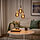 MOLNART/SKAFTET - lampu gantung dengan bohlam, dilapisi nikel/bulat kaca bening abu-abu, 125 mm | IKEA Indonesia - PE870569_S1
