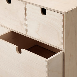 MOPPE - Mini chest of drawers, birch plywood, 42x18x32 cm