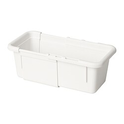 KACKLA - Extendable box, white, 13-18x9 cm