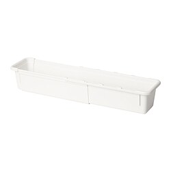 KACKLA - Extendable box, white, 18-28x13 cm