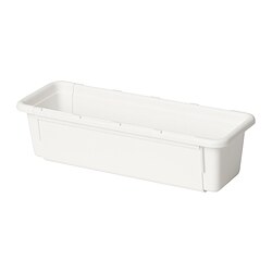 KACKLA - Extendable box, white, 18-28x13 cm