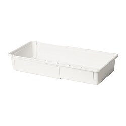 KACKLA - Extendable box, white, 25-38x19 cm