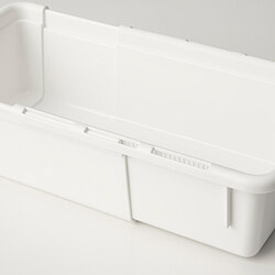KACKLA - Extendable box, white, 25-38x9 cm
