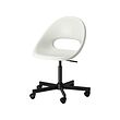 MALSKÄR/LOBERGET - Swivel chair, white/black