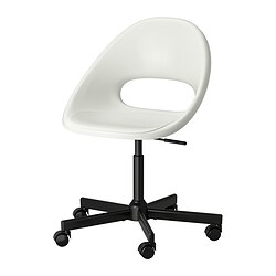 MALSKÄR/LOBERGET - Kursi putar, putih/hitam