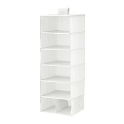 STUK - Storage with 7 compartments, white/grey, 30x30x90 cm