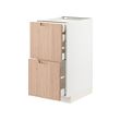 METOD/MAXIMERA - Base cb 2 frnts/2 low/1 md/1 hi drw, white/Fröjered light bamboo, 40x60x80 cm