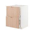 METOD/MAXIMERA - Kbnet dsar bk cc+2 bg dpn/2lc, putih/Fröjered bambu warna muda, 60x60x80 cm