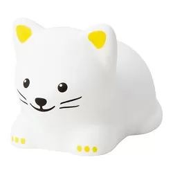TÖVÄDER - LED night light, cat battery-operated