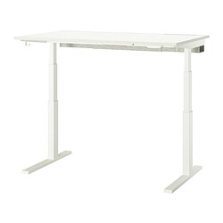 MITTZON - Desk sit/stand, electric white, 140x80 cm