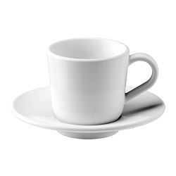 IKEA 365+ - Espresso cup and saucer, white, 6 cl