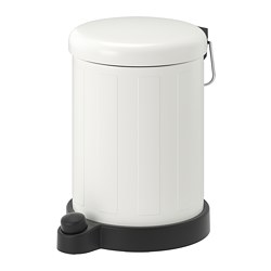 TOFTAN - Tempat sampah, putih, 4 l