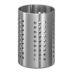 ORDNING - Tempat peralatan makan, baja tahan karat, 18 cm