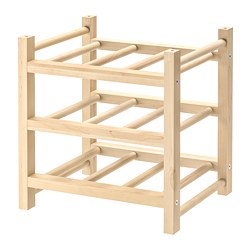 HUTTEN - 9-bottle wine rack, solid wood