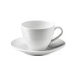 VÄRDERA - Cangkir kopi dan tatakan, putih, 20 cl