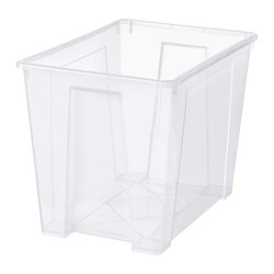 SAMLA - Box, transparent, 56x39x42 cm/65 l