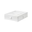 SKUBB - Box with compartments, white, 44x34x11 cm