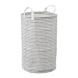 KLUNKA - Laundry bag, white/black, 60 l