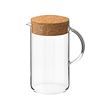 IKEA 365+ - Jug with lid, clear glass/cork, 1.5 l