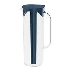 MOPPA - Pitcher dengan penutup, biru tua/transparan, 1.7 l