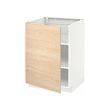 METOD - Base cabinet with shelves, white/Askersund light ash effect, 60x60x80 cm